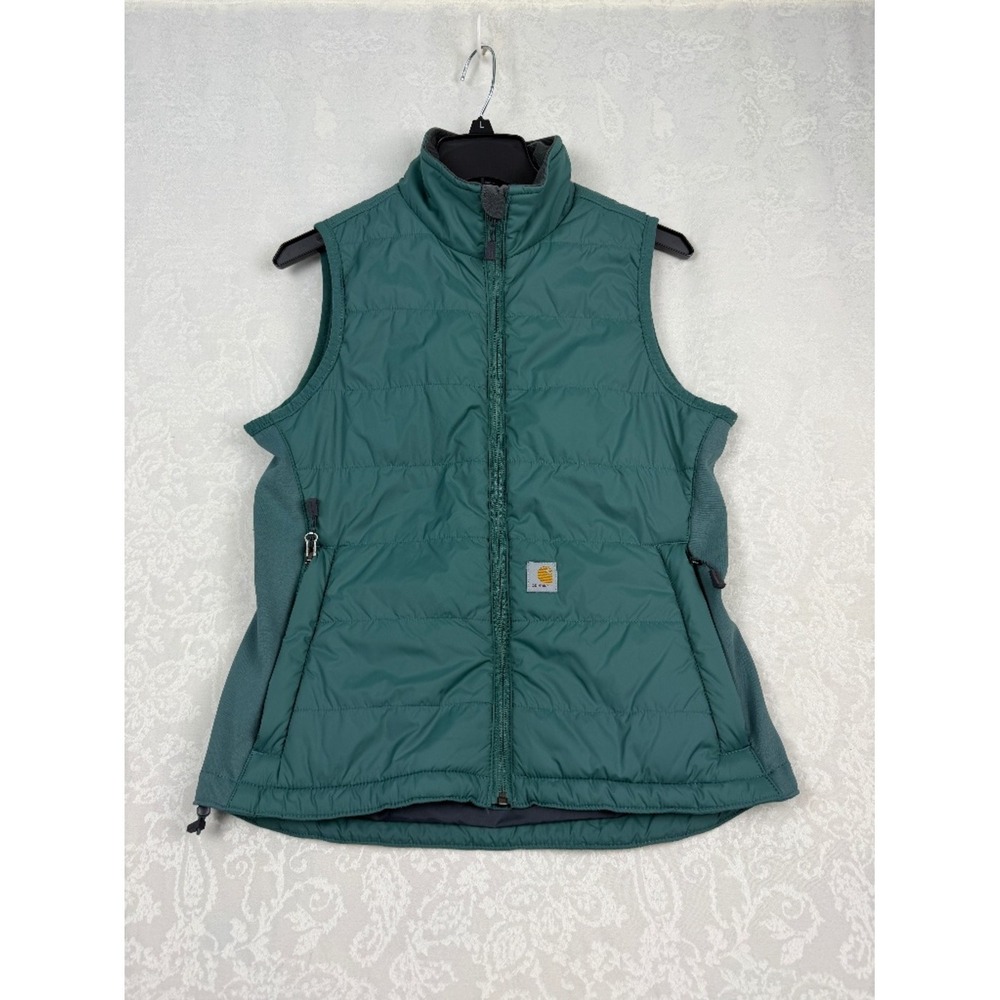 Carhartt Women XS Teal Puffer Vest Rugged Flex Insulated Gorpcore 0V5984-W